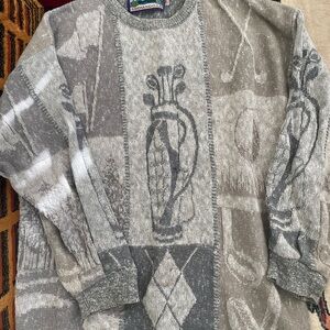 Shenandoah Gray Golf Pattern Men's Cardigan